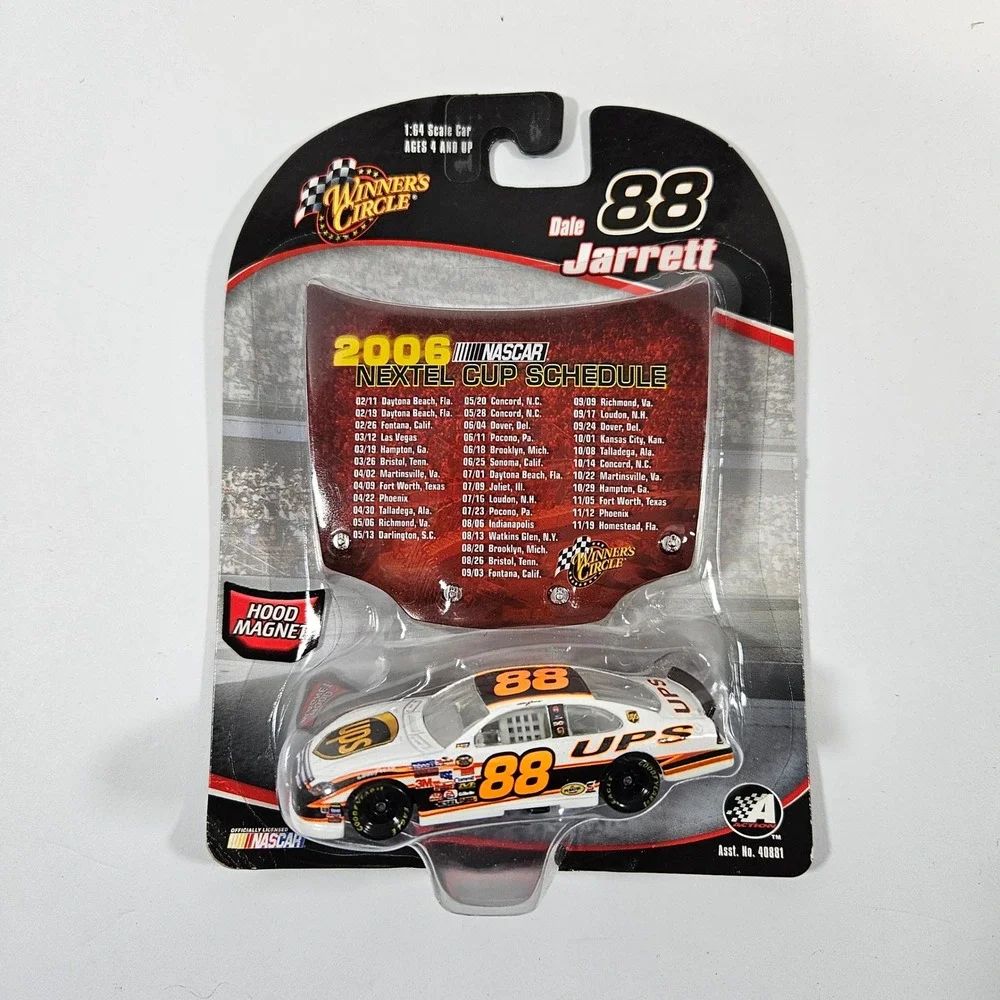 Winners Circle Dale Jarrett 88 UPS 2006 NASCAR 1:64 Diecast Car with Hood Magnet